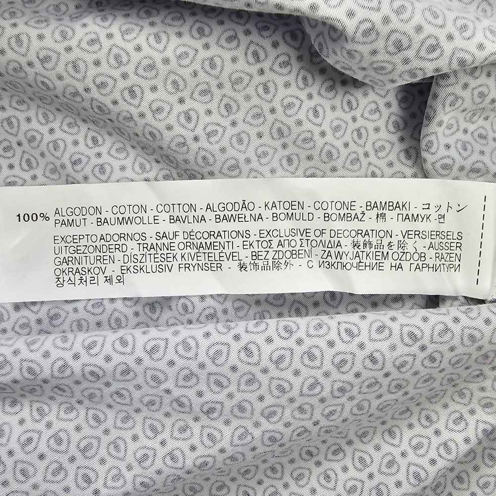 Zara Man Long Sleeve Slim Fit Button Down Shirt Blue White Men's Size Medium - Picture 8 of 15